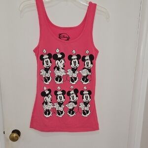 Disney Vibrant Pink Tank Top with Minnie Mouse Design